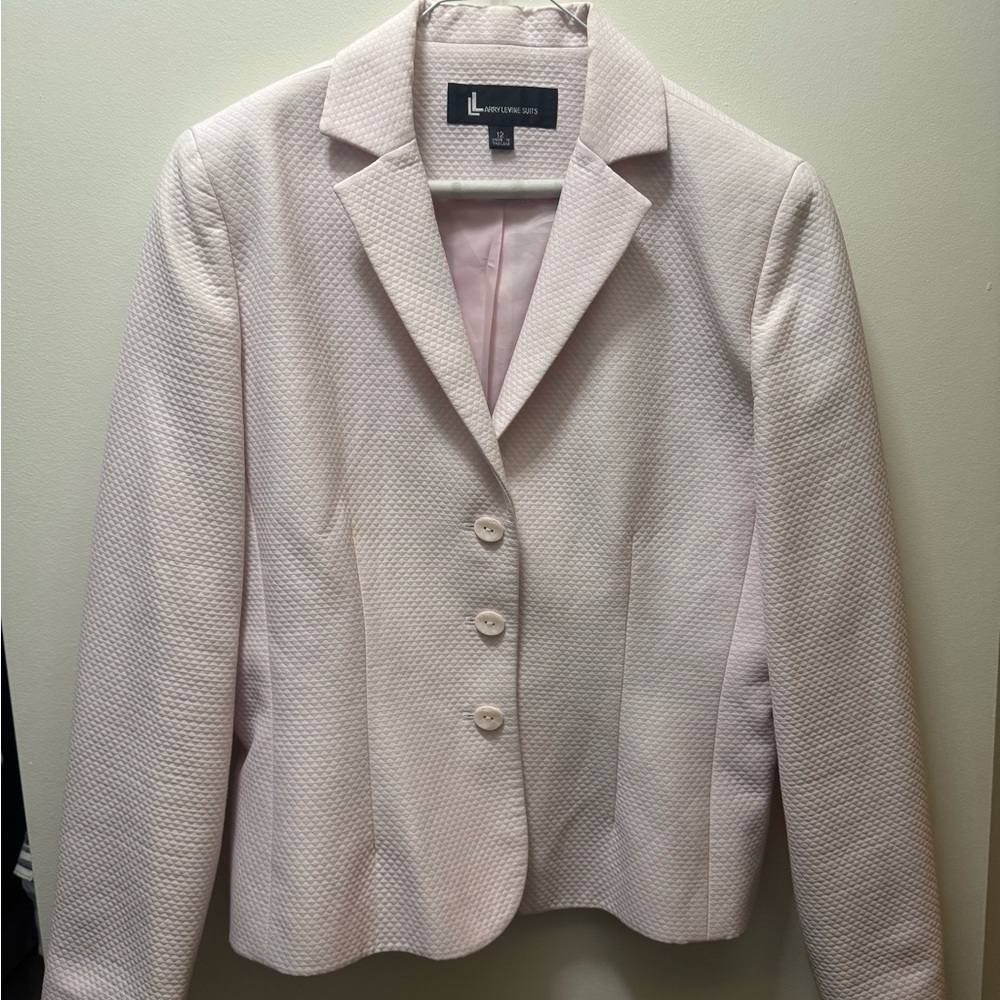 Light Pink Textured Women's Blazer